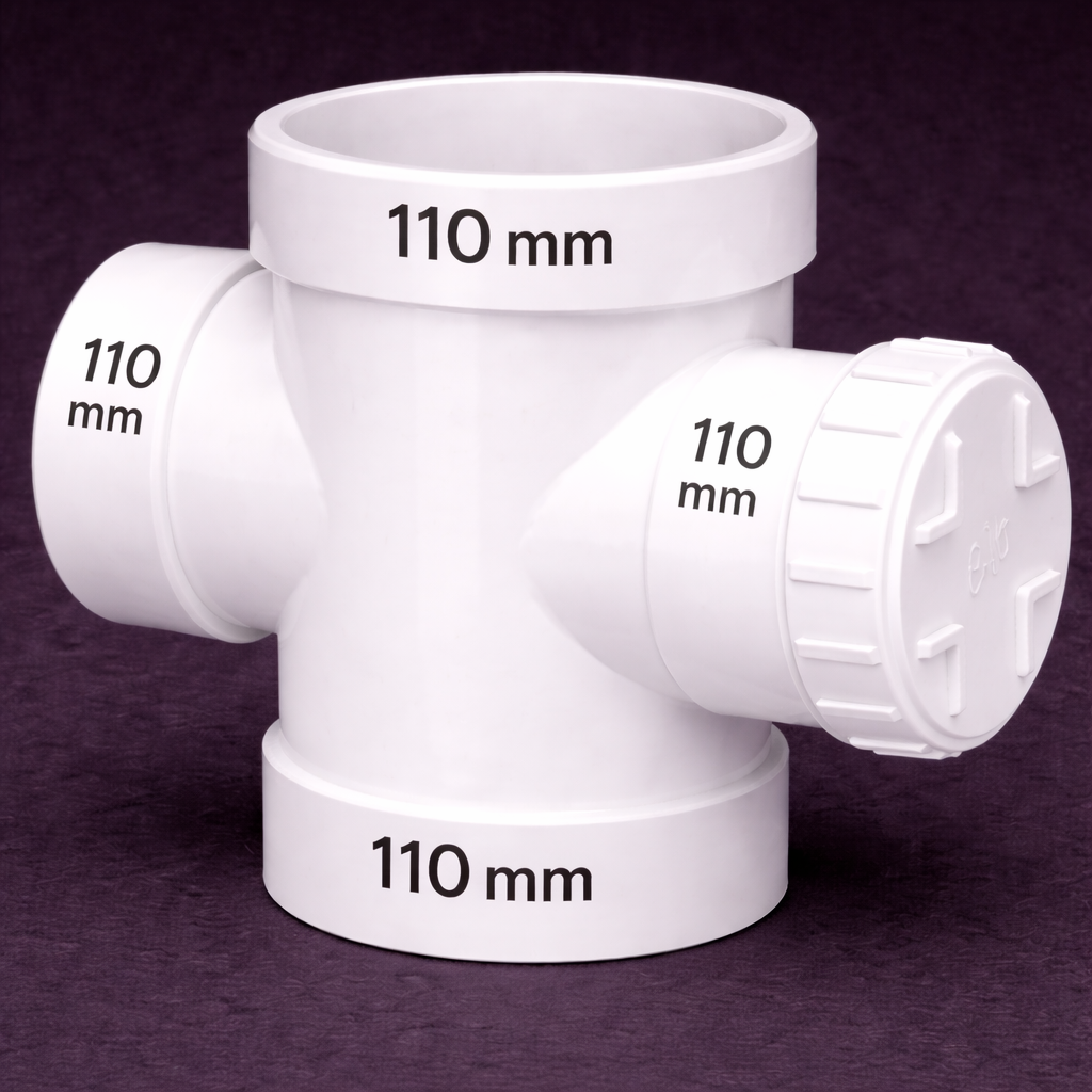 110 mm (4") Door Tee with Cap